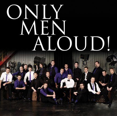 Group portrait of men in dark suits with purple accents, album cover.