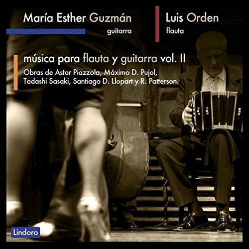 CD cover featuring musicians Esther Guzman and Luis Orden, tango dancers in background.