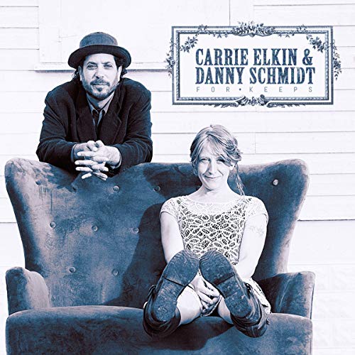 CD cover featuring Danny Schmidt and Carrie Elkin posing in front of a chair.