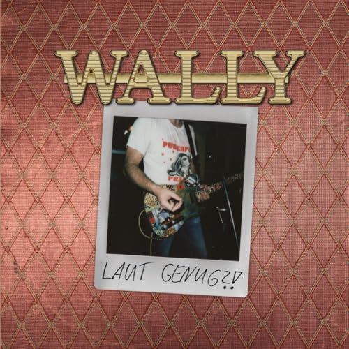CD cover for "Wally - Laut Genug?!" featuring a polaroid photo of a guitarist.