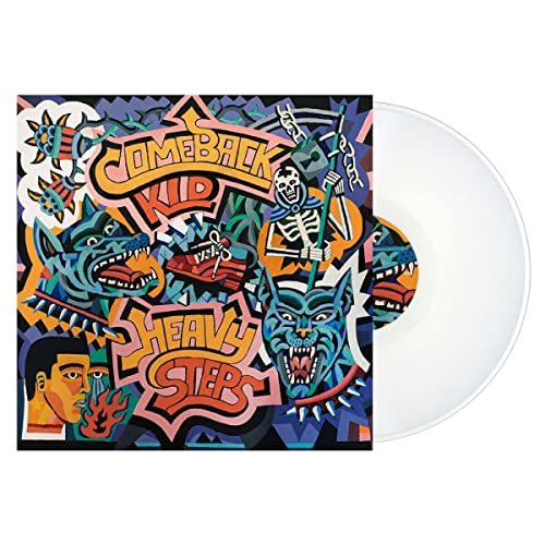 Vinyl record with colorful, illustrated cover featuring a skeleton and wolf.