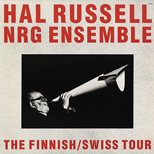 Hal Russell album cover: a musician playing a unique trumpet-like instrument.