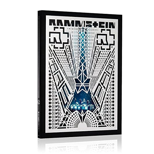 Rammstein: Paris Blu-ray case with Eiffel Tower design in white on black.