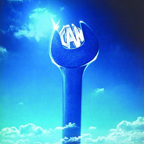 Blue wrench with "CAN" text against a bright sky and clouds.