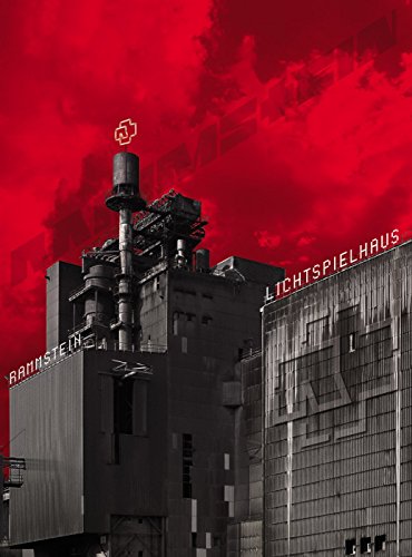 Rammstein-Lichtspielhaus DVD cover: industrial building with a fiery red background.