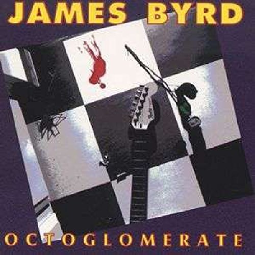 CD cover for James Byrd’s “Octoglomerate” with abstract geometric and musical imagery.