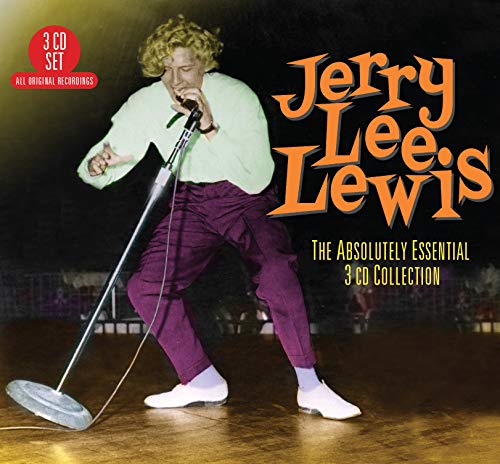 Jerry Lee Lewis album cover featuring him performing at a microphone.