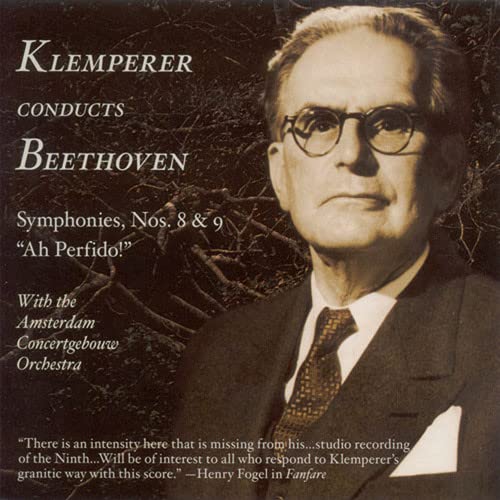 CD cover featuring portrait of conductor Otto Klemperer in a suit.