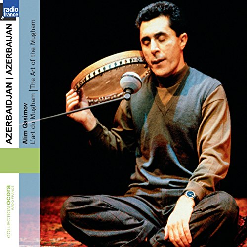 Alim Qasimov playing a traditional stringed instrument, album cover.