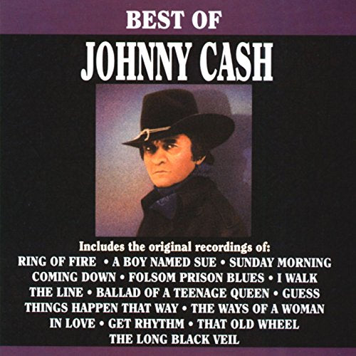 CD cover for "Best Of Johnny Cash" featuring a portrait of the singer.