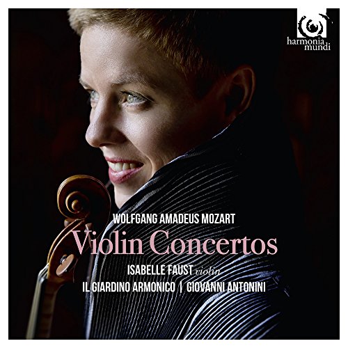 CD cover featuring violinist Isabelle Faust in profile with a violin.