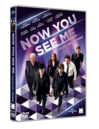 “Now You See Me” DVD cover featuring cast members in suits.