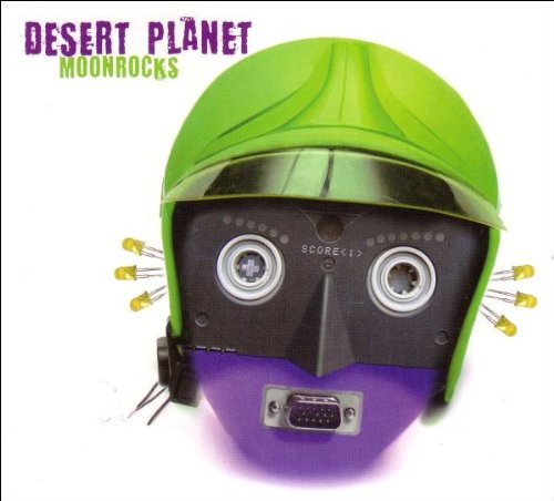 CD cover for "Moonrocks" featuring a green and purple robotic face.