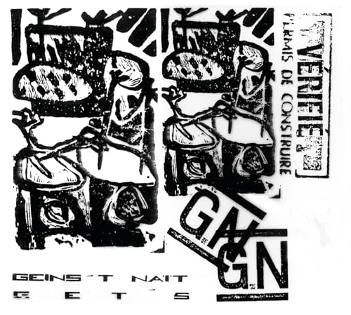 Black and white abstract CD cover with bold lettering and shapes.