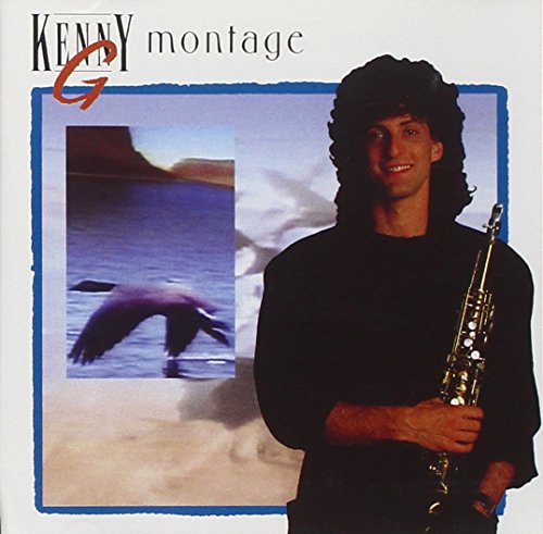 CD cover of Kenny G's Montage featuring him with a saxophone and a bird.