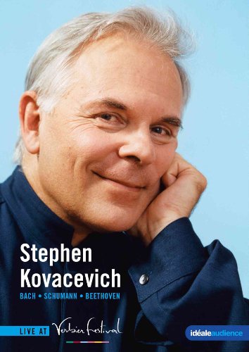 DVD cover featuring pianist Stephen Kovacevich, smiling, with festival branding.