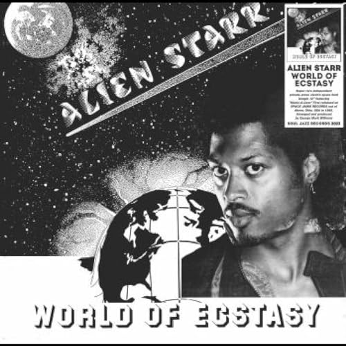 Vinyl record cover featuring a portrait of Alien Starr against a starry background.