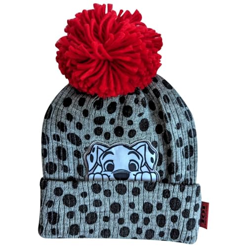Disney 101 Dalmations - Peeping Pup (Unisex Grey Beanie Pom) One Size