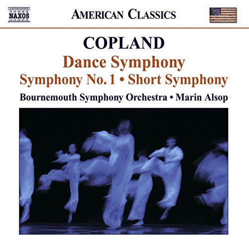 CD cover for Copland’s Dance Symphony featuring blurred dancers in motion.