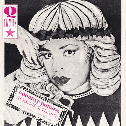 Black and white album cover featuring Q Lazzarus in elaborate hairstyle.