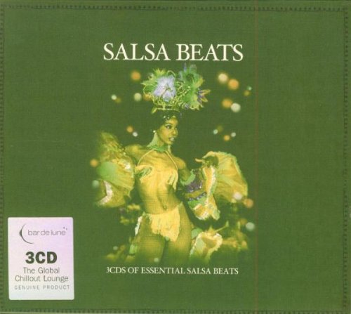 CD cover for "Salsa Beats," featuring a dancer in yellow and green.