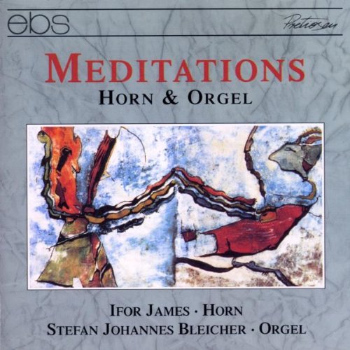 CD cover for "Meditations" by S. James, featuring abstract art and text.