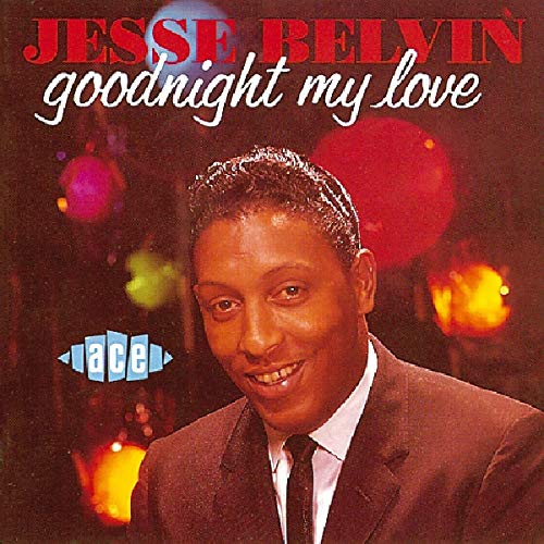 Jesse Belvin CD cover with portrait and blurred colorful lights.