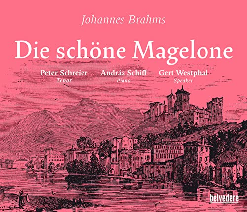 CD cover for Brahms’ “Die schöne Magelone” with castle illustration.