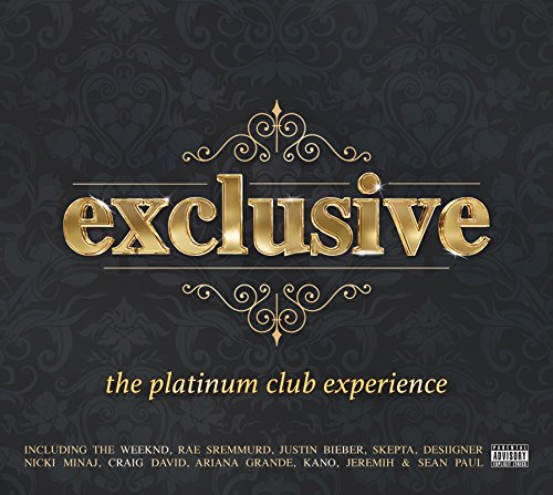 CD cover with gold lettering reading “exclusive” and “the platinum club experience.”