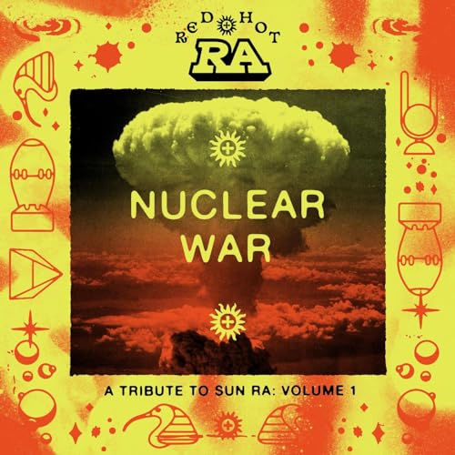 Album cover: nuclear explosion with stylized text and sun symbols.
