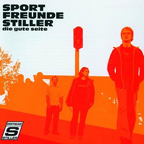 Orange album cover featuring a man and blurred figures in silhouette.