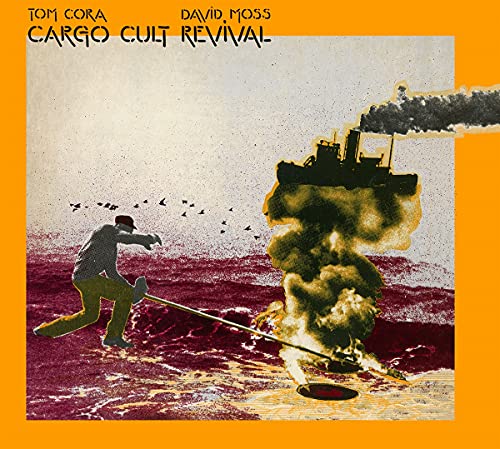 CD cover: man, ship, and smoke against a textured orange background.