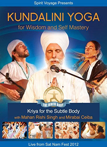 DVD cover featuring Mahan Rishi Singh and Mirabai Ceiba with photos of yoga practitioners.