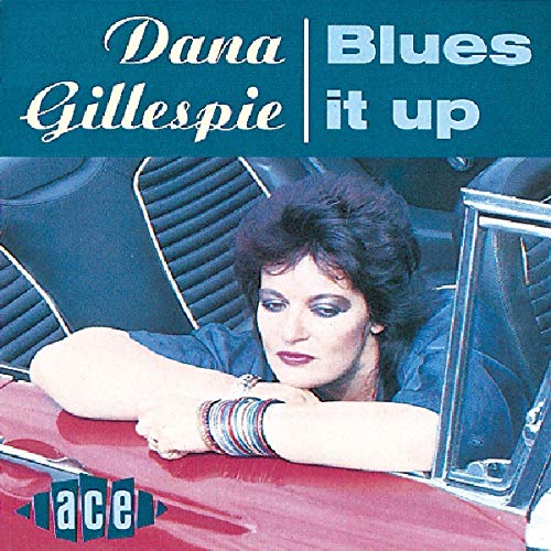 CD cover: Dana Gillespie portrait leaning in a classic car.
