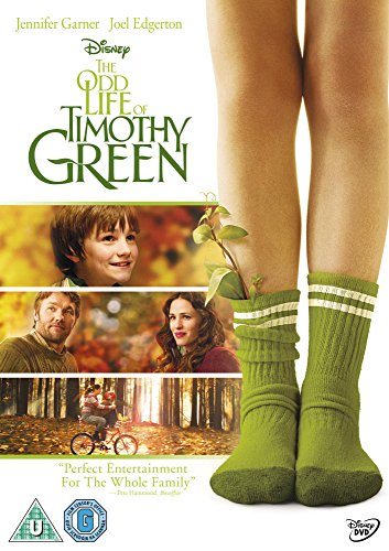 DVD cover for "The Odd Life Of Timothy Green" featuring a boy and parents.