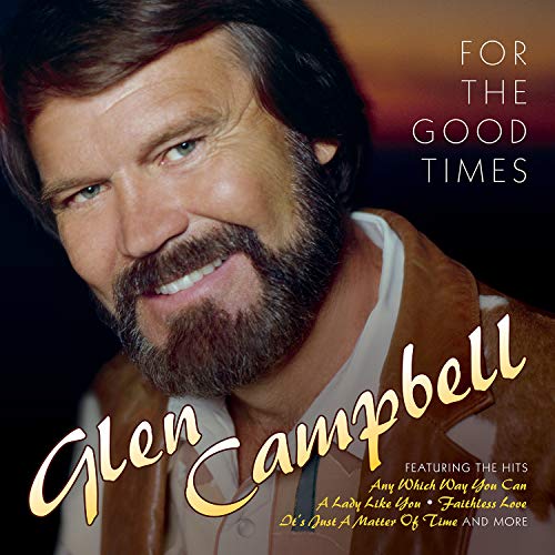 Glen Campbell album cover, featuring a portrait of the singer with text.