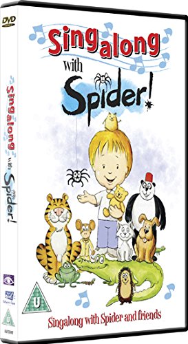 DVD cover featuring a boy with animal friends, titled "Singalong With Spider".