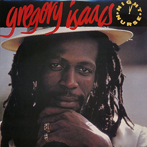 Gregory Isaacs portrait on album cover, with red title and clock graphic.