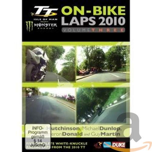 DVD cover for "Tt 2010 On-bike Laps Vol. 3" featuring motorcycle racing.