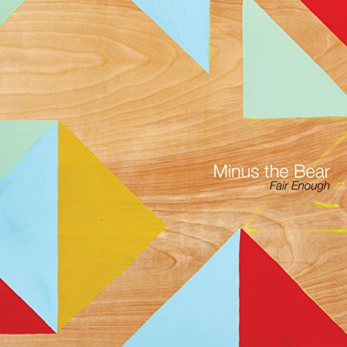 Album cover for Minus the Bear’s “Fair Enough” with geometric triangles.