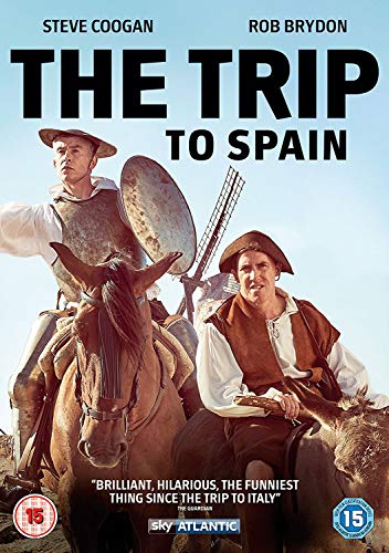 DVD cover for "The Trip to Spain" featuring Steve Coogan and Rob Brydon.