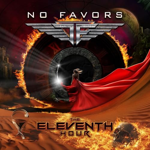 CD cover: "No Favors - The Eleventh Hour" with clock and figure.
