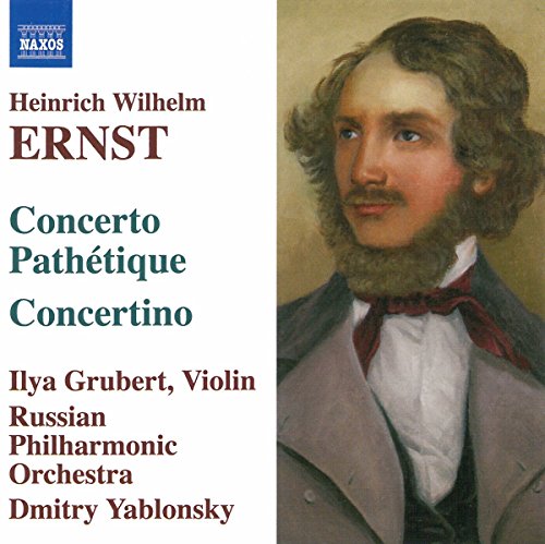 CD cover featuring a portrait of composer Heinrich Wilhelm Ernst and text details.