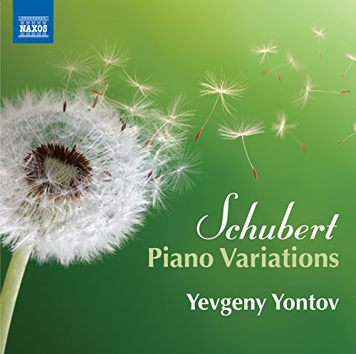 CD cover featuring a dandelion seedhead and text: Schubert, Yontov.