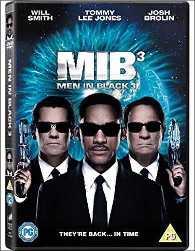 Men In Black 3 DVD cover featuring Will Smith, Tommy Lee Jones, and Josh Brolin.