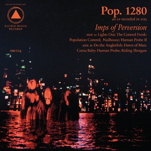 CD cover for Pop 1280’s “Imps Of Perversion” with figures in water.