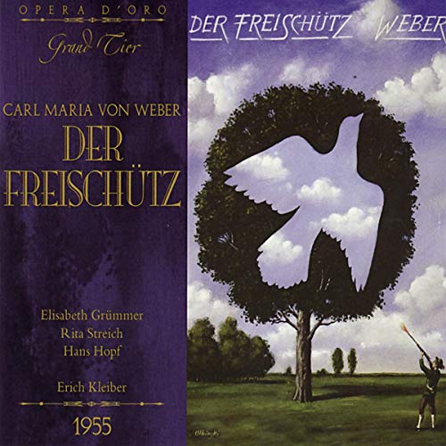 CD cover for Weber’s “Der Freischütz” opera, featuring a white dove and tree.