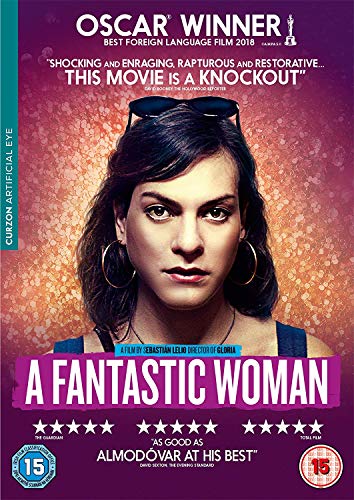 DVD cover for “A Fantastic Woman” featuring a portrait of Marina Di Girolamo.