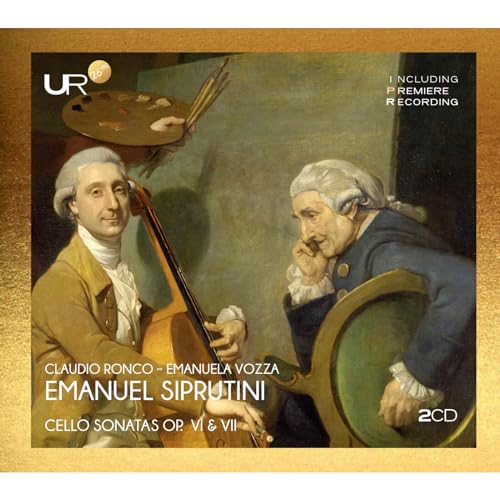 CD cover: two 18th-century men with a cello and painter's palette.