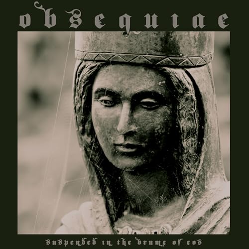 Stone sculpture of a veiled woman, album cover for Obsequiae.